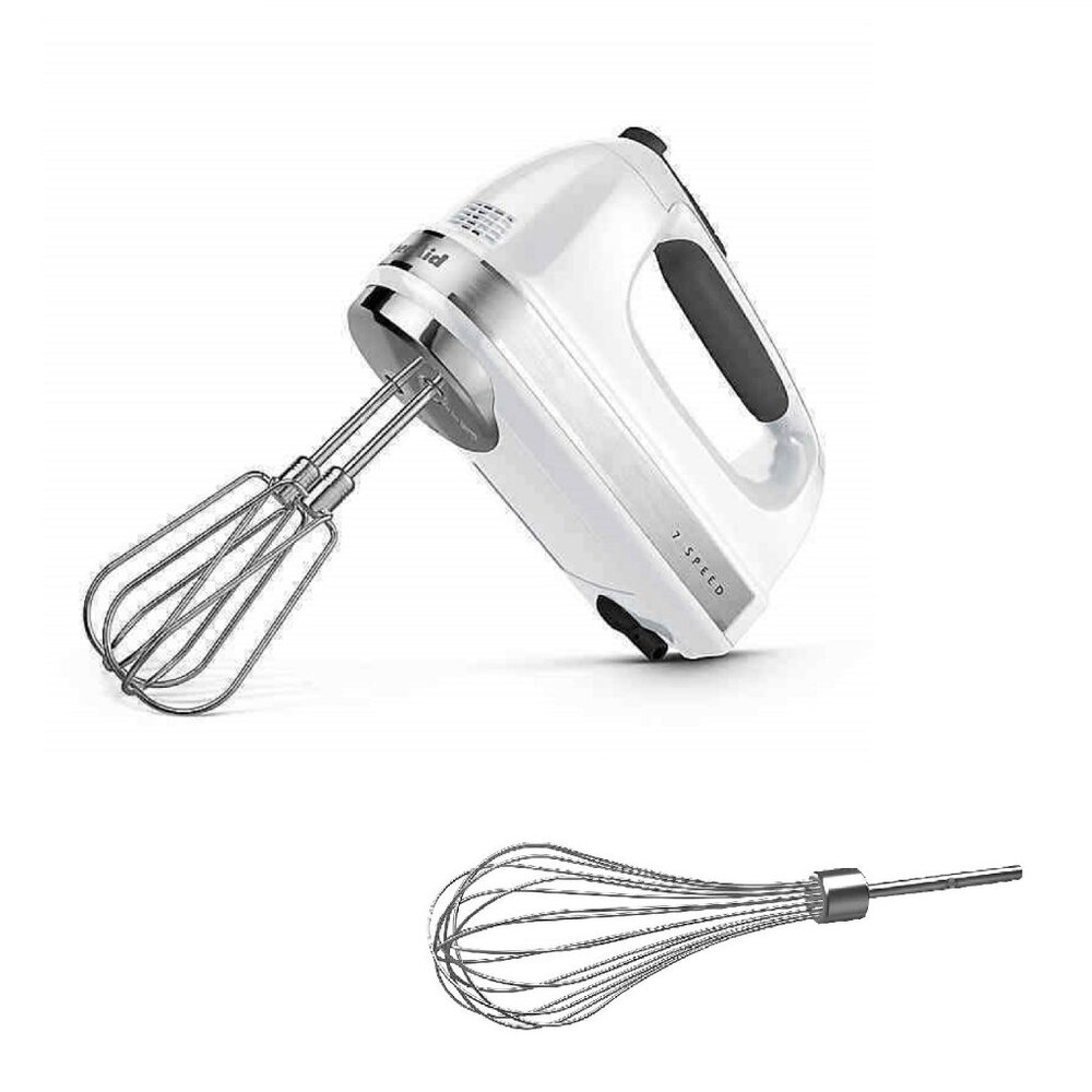 new in box WHITE KitchenAid Soft Start 7-Speed Hand Mixer Model KHM7210WH